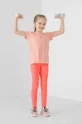 рожевий Дитяча бавовняна футболка 4F Для дівчаток