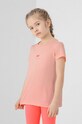 Otroški bombažen t-shirt 4F HJL22.JTSDF001 roza SS22