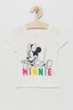 biały GAP t-shirt bawełniany dziecięcy x Disney Dziewczęcy