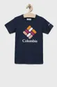 темно-синій Дитяча бавовняна футболка Columbia Для дівчаток