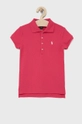 różowy Polo Ralph Lauren t-shirt dziecięcy 313698589108 Dziewczęcy