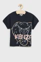 czarny Kenzo Kids t-shirt dziecięcy Dziewczęcy