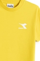 Diadora t-shirt bawełniany dziecięcy żółty