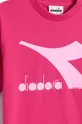 Дитяча бавовняна футболка Diadora фіолетовий