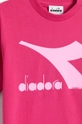 Diadora t-shirt bawełniany dziecięcy fioletowy