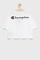 Champion t-shirt bawełniany dziecięcy 404337 404337 biały SS22
