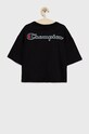 Champion t-shirt bawełniany dziecięcy 404337 404337 czarny SS22