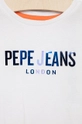 Дитяча бавовняна футболка Pepe Jeans білий