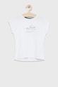 Pepe Jeans t-shirt bawełniany dziecięcy nadruk biały PG502858.800