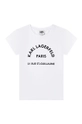 biały Karl Lagerfeld t-shirt dziecięcy Z15351.114.150 Dziewczęcy