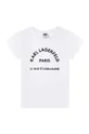 biały Karl Lagerfeld t-shirt dziecięcy Z15351.156.162 Dziewczęcy