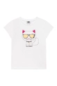 biały Karl Lagerfeld t-shirt dziecięcy Z15354.156.162 Dziewczęcy