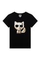 czarny Karl Lagerfeld t-shirt dziecięcy Z15358.156.162 Dziewczęcy