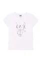 biały Karl Lagerfeld t-shirt dziecięcy Z15359.156.162 Dziewczęcy