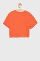 Dječja pamučna majica kratkih rukava Levi's narančasta