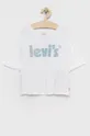 λευκό Παιδικό βαμβακερό μπλουζάκι Levi's Για κορίτσια