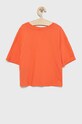 Levi's t-shirt bawełniany dziecięcy 4EE393.G pomarańczowy SS22