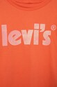 Dziewczynka Levi's t-shirt bawełniany dziecięcy 4EE393.G pomarańczowy