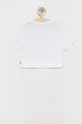 Παιδικό βαμβακερό μπλουζάκι Levi's λευκό