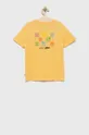 Detské bavlnené tričko Vans žltá