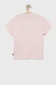 Παιδικό βαμβακερό μπλουζάκι Vans ροζ