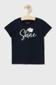 granatowy Tom Tailor t-shirt bawełniany dziecięcy Dziewczęcy
