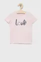 różowy Tom Tailor t-shirt bawełniany dziecięcy Dziewczęcy