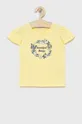 żółty Tom Tailor t-shirt bawełniany dziecięcy Dziewczęcy