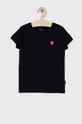 granatowy Tom Tailor t-shirt bawełniany dziecięcy Dziewczęcy