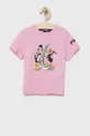 ροζ Παιδικό βαμβακερό μπλουζάκι Fila Για κορίτσια