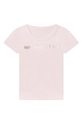 różowy Michael Kors t-shirt bawełniany dziecięcy R15110.114.150 Dziewczęcy