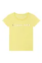 rumena Otroška bombažna kratka majica Michael Kors Dekliški