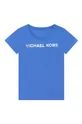 голубой Детская хлопковая футболка Michael Kors Для девочек
