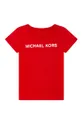 czerwony Michael Kors t-shirt bawełniany dziecięcy R15110.156 Dziewczęcy