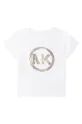 biały Michael Kors t-shirt bawełniany dziecięcy R15113.102.108 Dziewczęcy