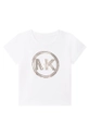 biały Michael Kors t-shirt bawełniany dziecięcy R15113.114.150 Dziewczęcy