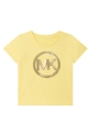 żółty Michael Kors t-shirt bawełniany dziecięcy R15113.114.150 Dziewczęcy