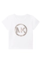 biały Michael Kors t-shirt bawełniany dziecięcy R15113.156 Dziewczęcy