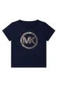 тёмно-синий Детская хлопковая футболка Michael Kors Для девочек