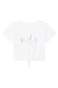 biały Michael Kors t-shirt bawełniany dziecięcy R15114.102.108 Dziewczęcy