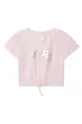 różowy Michael Kors t-shirt bawełniany dziecięcy R15114.102.108 Dziewczęcy