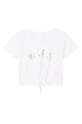 Michael Kors tricou de bumbac pentru copii print alb R15114.156