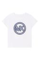 granatowy Michael Kors t-shirt bawełniany dziecięcy R15117.102.108 Dziewczęcy