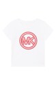 Michael Kors t-shirt bawełniany dziecięcy R15117.114.150 aplikacja biały R15117.114.150