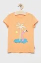 πορτοκαλί Παιδικό βαμβακερό μπλουζάκι Tom Tailor Για κορίτσια