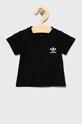adidas Originals - Dětské bavlněné tričko HC1915 kulatý černá HC1915