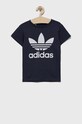 Dětské bavlněné tričko adidas Originals HC9601 kulatý námořnická modř HC9601