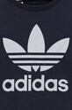 CHLAPEC Dětské bavlněné tričko adidas Originals HC9601 HC9601 námořnická modř