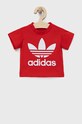 adidas Originals t-shirt bawełniany dziecięcy HE2189 nadruk czerwony HE2189