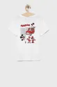 adidas Originals t-shirt bawełniany dziecięcy x Disney HF7576 biały